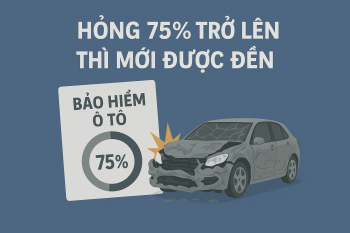 Hỏng 75% trở lên mới được bảo hiểm đền?